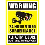 Warning 24 hour video surveillance